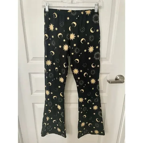 Motel Jeevan Flare Pants Trouser Golden Celestial Size Medium New - Picture 6 of 7